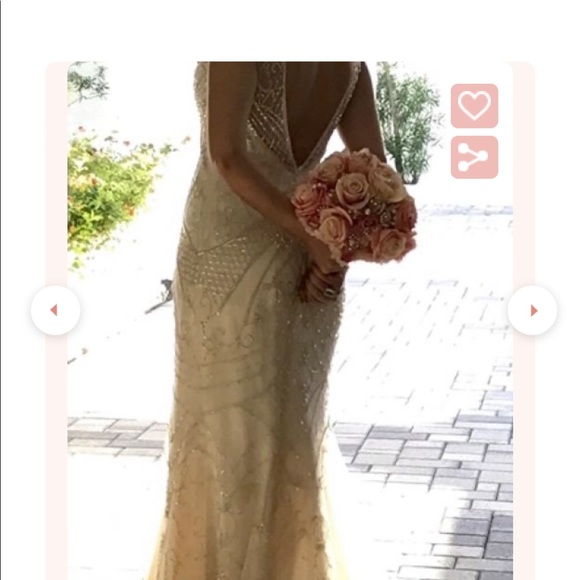 Maggie Sottero Maui wedding Dress. Swarovski crystals & beading. - Picture 4 of 10